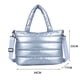 thumbnail image 2 of Bolsos Cruzados Bolso de hilo de nailon para mujer, moda coreana de invierno, con asa superior de Color puro, 2 of 5