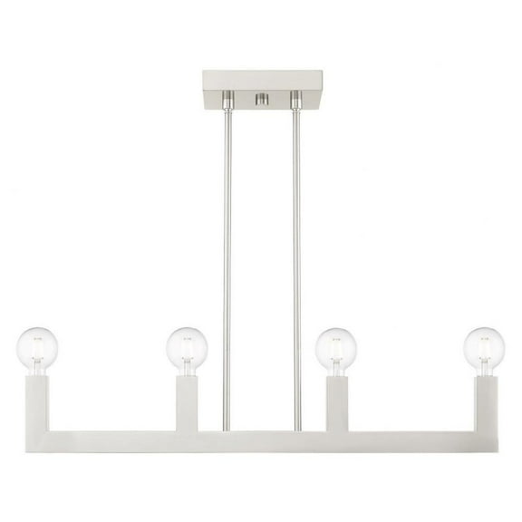 4 Light Linear Chandelier in Mid Century Modern Style 5.13 inches Wide By 16.5 inches High Bailey Street Home 218-Bel-4188755