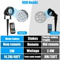 thumbnail image 3 of 20W Christmas Halloween Spot Lights Outdoor, RGB Color Changing Landscape Spotlight 120V IP65 Waterproof with Plug & Remote, for Yard Garden, 4 pack, 3 of 8