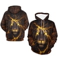 thumbnail image 4 of LAOLIUSN Lion Hoodie Animal 3D Pattern Sweatshirt Hooded Pullover with Pocket S-4XL, 4 of 7