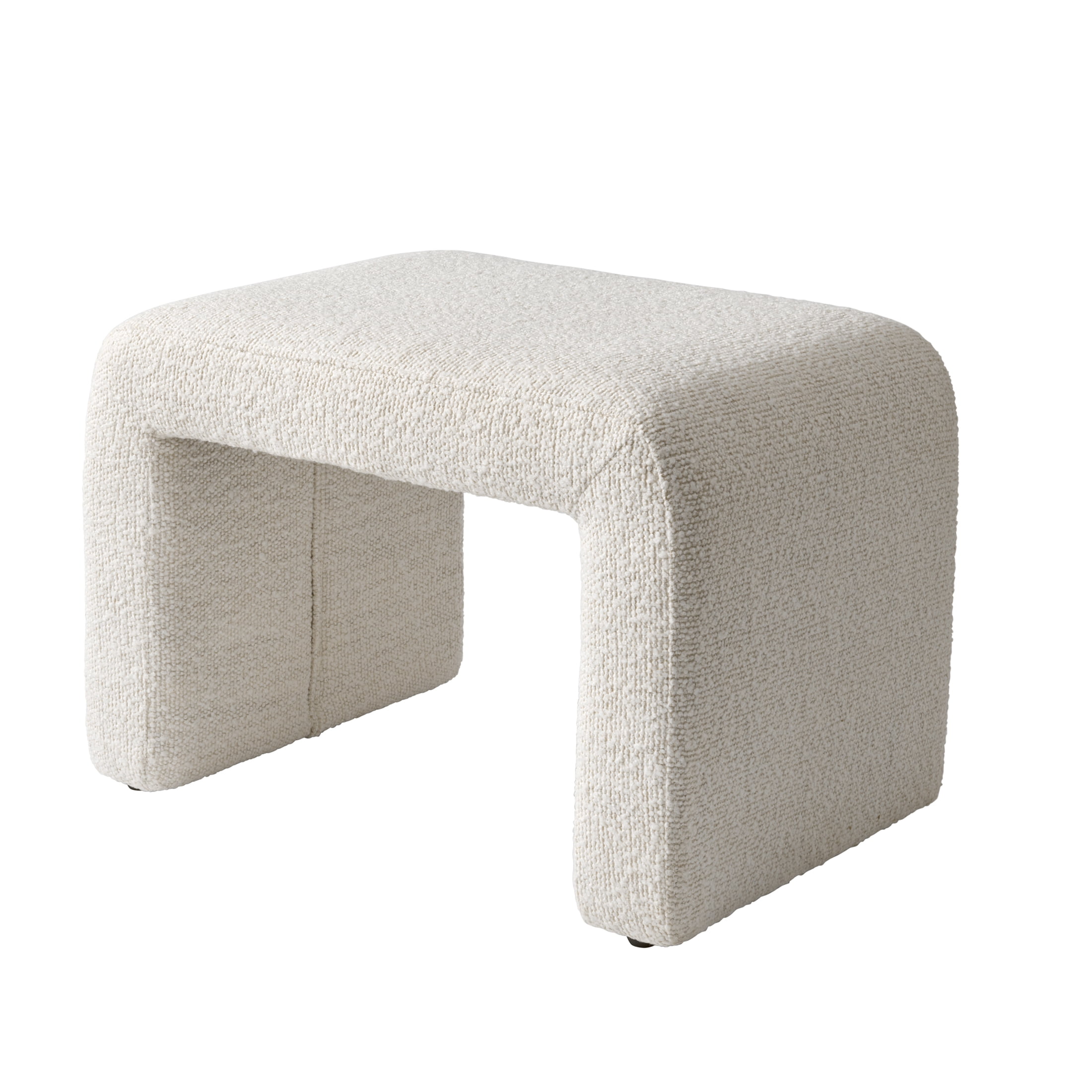 Better Homes & Gardens Juliet Waterfall Boucle Ottoman, Ivory
