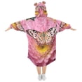 thumbnail image 2 of BZSMCE Wearable Blanket Hoodie Fashion Butterfly on Blossom Beauty Home Wear, 2 of 7
