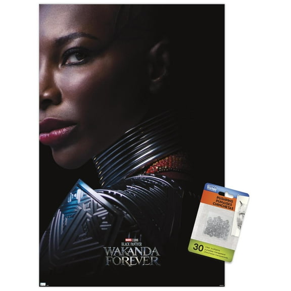 Marvel Black Panther: Wakanda Forever - Aneka One Sheet Wall Poster with Push Pins, 14.725" x 22.375"