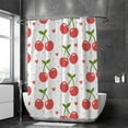 thumbnail image 2 of FREEAMG Bath Curtains Shower Curtain Cherry Fruit Bathroom Waterproof Machine Washable Fabric Decor Shower Curtains for Bathroom, 66x72 inch, 2 of 6