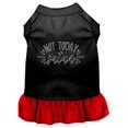 thumbnail image 1 of Not Today Satan Screen Print Dog Dress Black With Red Lg (14), 1 of 1