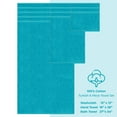 thumbnail image 5 of American Soft Linen Turkish 6 Piece Towel Set, 100% Cotton Premium Soft Bathroom Towels, Aqua Blue, 5 of 9