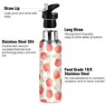 thumbnail image 3 of Yayeee 33oz Insulated Water Bottle Double Wall Stainless Steel with Flip Straw Lid, Apple Plaid Pattern, 3 of 7