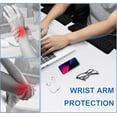 thumbnail image 5 of 2-Pack L-Shaped Desk Edge Pads, Ergonomic Elbow and Wrist Support Pads, Keyboard Wrist Rest and Armrest Protector for Desk, Black, 5 of 7