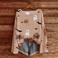 thumbnail image 3 of Uootdi Christmas Sweater for Women Halloween Womens Long Sleeve Boho Plus Size Knit Tops for Women Elk Gift Snowman Snowflake Pri nted, 3 of 4