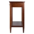 thumbnail image 6 of Pemberly Row Transitional Solid Wood Console Hall Table w/ Tapered Leg in Walnut, 6 of 8
