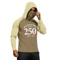 thumbnail image 3 of Men's US 250th Anniversary Hoodie with Built-in Face Mask and Raglan Sleeves Featuring Patriotic Graphic for Independence Day Celebration Fishing Hiking or Outdoor Work Brown L, 3 of 6