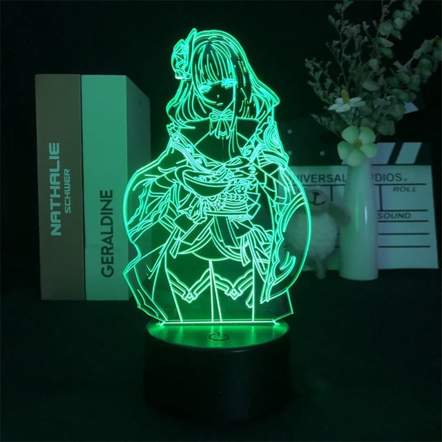 Luz nocturna LED 3D Plants vs Zombies Beelzebuls que cambian de color
