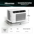 thumbnail image 3 of Hisense 5,000 Btu 115 V 150 Sq ft Window- Mount Air Conditioners, White, 3 of 12