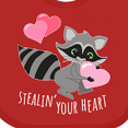 thumbnail image 4 of Inktastic Stealin' Your Heart Cute Raccoon Boys or Girls Baby Bib, 4 of 4