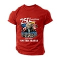 thumbnail image 3 of Leey-World 250th Anniversary Usa Shirt American Flag Shirts for Men: 4th of July T Shirt 1776-2026 USA Patriotic Tee Tops(Red,2XL), 3 of 8