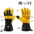 thumbnail image 6 of Savior Heat Electric Battery Heated Men's Work Snow Gloves - Size S to 3XL,Color Yellow, 6 of 10