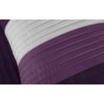 thumbnail image 6 of Chezmoi Collection Luxury Pleated Striped Comforter Set, California King, Purple/Lavender/Gray, 8-Piece, 6 of 10