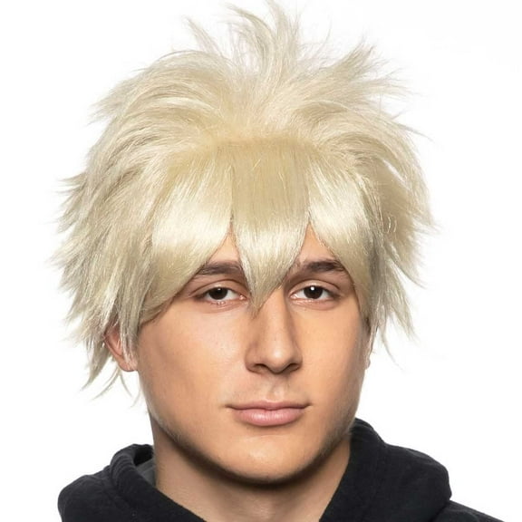 Bakugo Kacchan Color Blonde - Enigma Wigs Anime Katsuki Academia Dynamight Japanese Class 1A Cosplay Manga Male Fancy Dress Bundle MaxWigs Costume Wig Care Guide