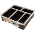 thumbnail image 1 of Organizador de artículos diversos Soledad Caja de almacenamiento de maquillaje 5 compartimentos marrón, 1 of 9