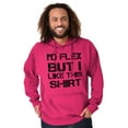 thumbnail image 5 of Flex But Like This Funny Gym Exercise Hoodie Hooded Sweatshirt Men Brisco Brands X, 5 of 6