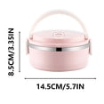 thumbnail image 3 of EGNMCR Lunch Box, Bento Boxes Portable Lunch Box Circular Fresh-keeping Box Stainless Steel Insulated Student Office Worker Lunch Box Bento Boxes Bento Boxes, 3 of 9