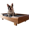 thumbnail image 1 of Cama para perro Atmos Homeware Kanxa Madera de Parota Sólida Cojín de Espuma Poliuretano Cubierta Poliéster Tamaño Mediana, 1 of 7