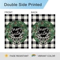 thumbnail image 5 of Merry Christmas Garden Flag Christmas Wreath Garden Flag 12.5x18 Double Sided Buffalo Check Plaid Rustic Farmhouse Yard Flag Christmas Winter Outdoor Decor A, 5 of 6