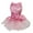 Pink, variant on Mightlink Pet Dress Shiny Rhinestone Stand Collar Soft Comfortable Eye-catching Shirring Princess See-through Mesh Bow-knot Decor Pet Wedding Dress Dog Clothing