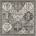 thumbnail image 1 of Unique Loom La Jolla Patchwork Vintage Rug 6' x 6' Square Ivory/Gray, 1 of 10
