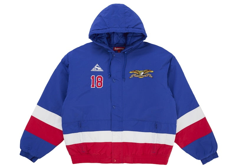 Supreme Men's Mitchell & Ness NCAA Hooded Stadium Jacket Black