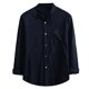 thumbnail image 2 of Playeras Cuello Redondo Hombre Casual Color Sólido Solapa Rayas Camisa De Manga Larga Blusa Superior, 2 of 7