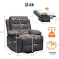 thumbnail image 2 of IdealHouse Power Lift Recliner Chair, Oversized Electric Recliners for Elderly With Heat and Massage, Home Theater Seat With 2 Cup Holders Side, Electric Glider Reclining Single Sofa Chair, 2 of 7