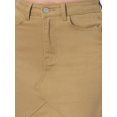 thumbnail image 5 of INSPIRE CHIC Women's Bodycon Fishtail Denim Skirt High Waisted Ruffled Knee Length Jean Skirt XL Khaki, 5 of 6