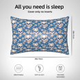 thumbnail image 4 of KLL white Skull daisy in water Pattern Silk Pillowcase for Hair and Skin Standard Size 20"X 30" Soft Breathable Pillow Covers for Sleeping, 4 of 6