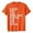 Orange, variant on ChoXxx Women's Casual Short Sleeve Letter Print Crew Neck Soft Comfort Fit Everyday Versatile Tee Black L