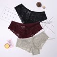 thumbnail image 3 of 3 uds bragas para mujer, ropa interior Sexy de encaje, lencería suave transpirable, bragas femeninas, bragas sexis transparentes para mujer, 3 of 5