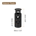 thumbnail image 2 of Unique Bargains 30Pack 4mm Cord Lock Plastic Double Hole Spring Toggle Stoppers, Black, 2 of 5