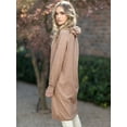 thumbnail image 5 of DARING DIVA Pullover Sweatshirt Long Sleeve Hoodie Dress with Pockets XL Khaki, 5 of 7