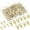 Golden, variant on Monebena 50PCS Picture Hangers Kit with Screws Heavy Duty D Rings Picture Hanging Picture Hooks Plated Wire Kit Small D-Ring Hangers Single Hole Frame Hanger for Mirror Clock Artwork Picture Frame