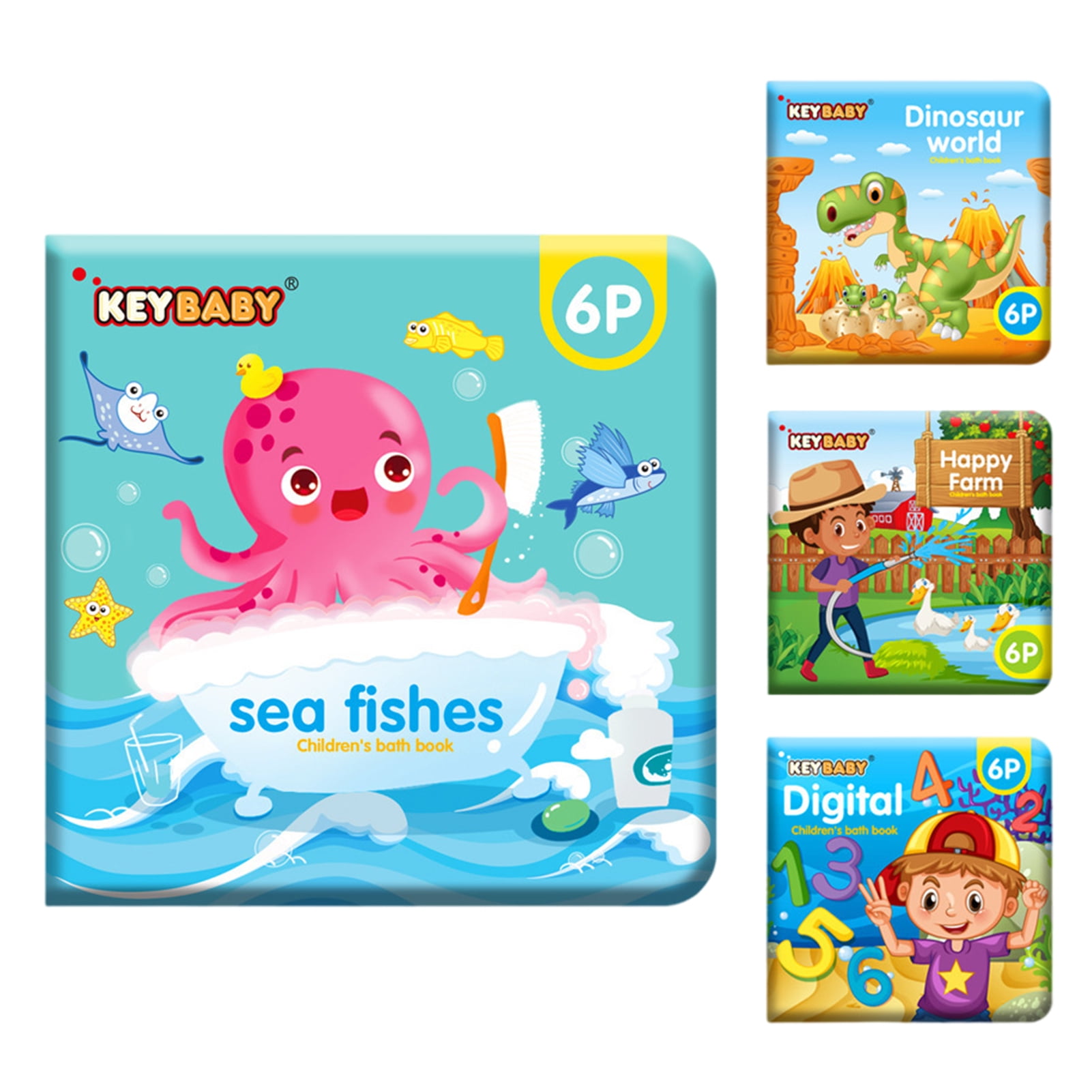 Floating Baby Bath Books - Waterproof Infant Shower Books Toy | Funny Baby Bathtub Books with Animals Stories Numbers, Educational Infant Bath Toy for Toddler 1-3 Floating Baby Bath Books - Waterproof Infant Shower Books Toy | Funny Baby Bathtub Books with Animals Stories Numbers, Educational Infant Bath Toy for Toddler 1-3