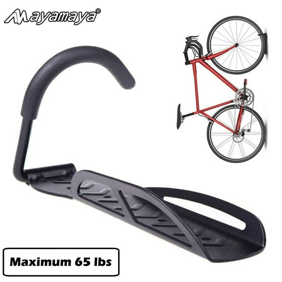 Ayamaya Bike Wall Mount, Vertical Durable Steel Bike Rack, Bicycle Stand for Indoor Garage Storage & Organization,Hold up to 65 lb,Easy to Install Bicycle Wall Hook with Screws[1 PACK]