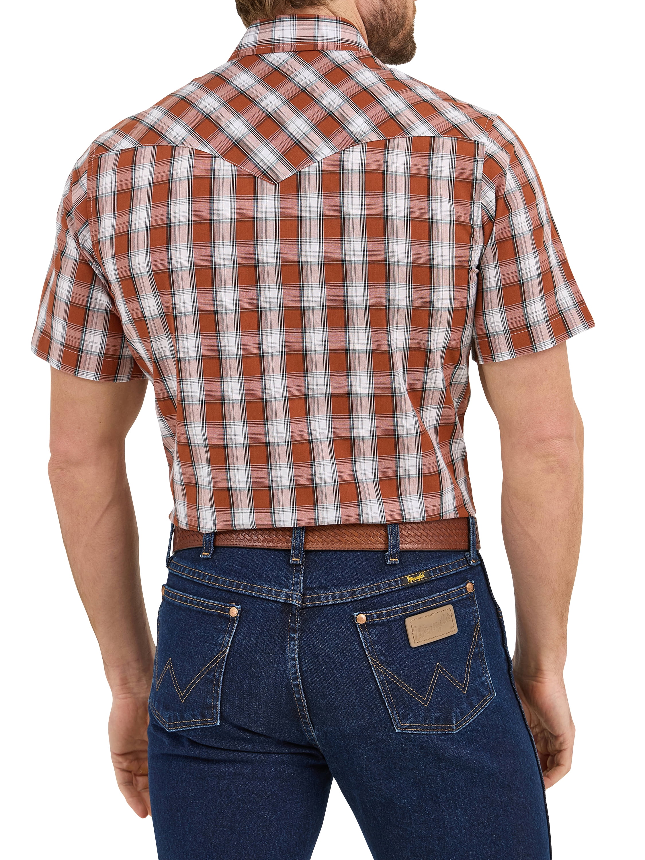 ® Men's and Big Men's Regular Fit Short Sleeve Western Shirt, Sizes S-5XL