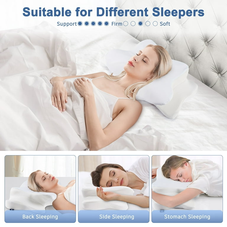 Adjustable Neck Pillows for Pain Relief Sleeping, Enhanced Ergonomic  Contour Shoulder Support, Cooling Cervical Memory Foam Pillows, No Smell  Orthopedic Bed Pillow for Side Back Stomach Sleeper