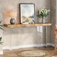 thumbnail image 2 of Finmind Console Table with Acrylic Legs, 47 Inch Narrow Sofa Tables Accent Table, Display Plant Stand Table for Entryway, Hallyway , Easy Assembly, 2 of 5