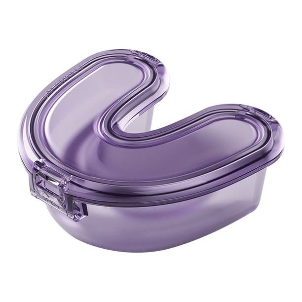 Caja de almacenamiento para retenedores de aparatos ortopédicos, práctica caja para ortodoncia, caja para dentaduras postizas, caja transpirable para dentaduras postizas.