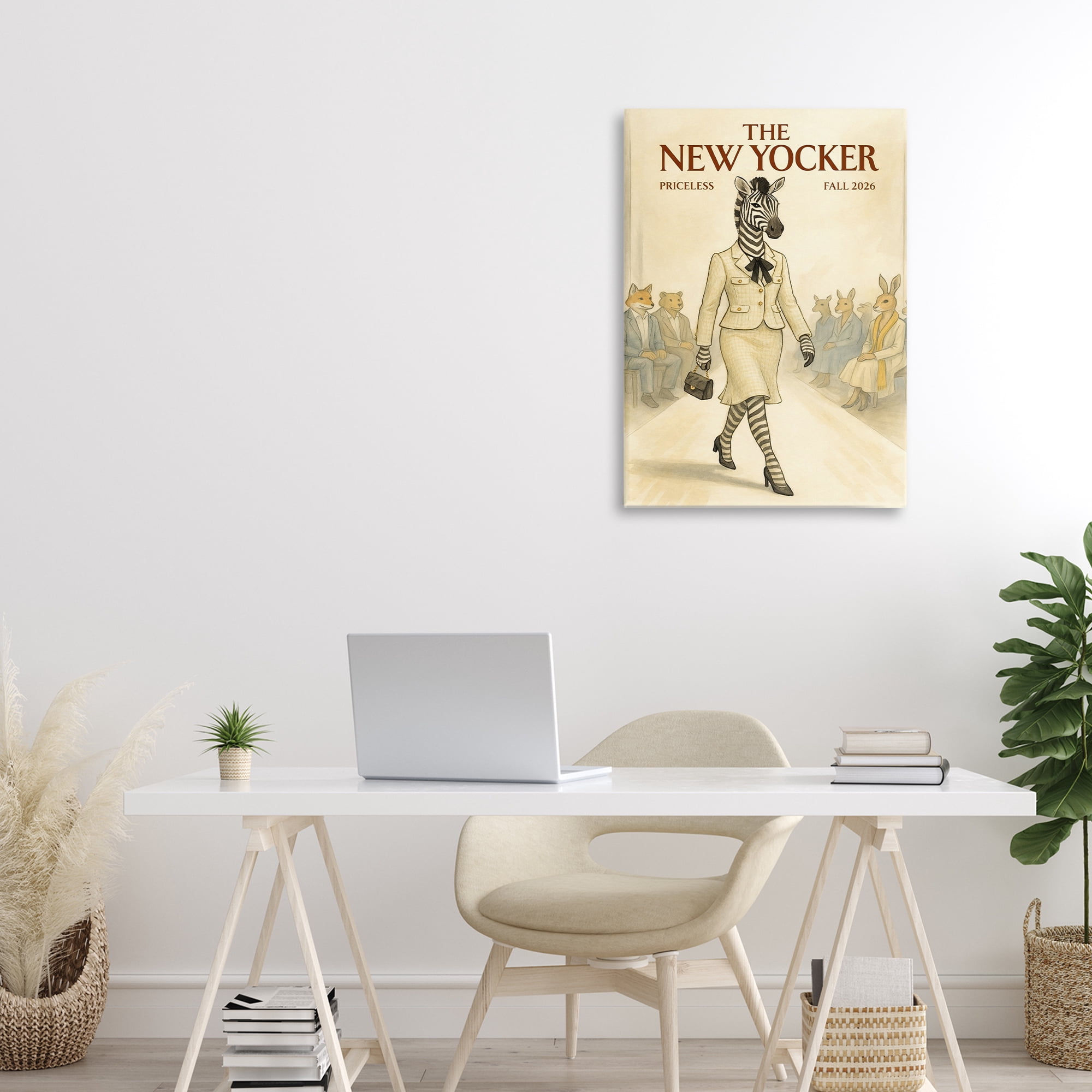 Stupell Industries New Yocker Zebra Model Canvas Wall Art, design by Grotto Studios