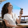 thumbnail image 1 of Portable Handheld Turbo Fan 4-Speed 6000mAh Rechargeable Type-C USB Small Fan for Summer Outdoor Travel, Low Noise, Powerful Wind, 1 of 6