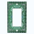 thumbnail image 5 of Metal Light Switch Plate Cover Elegant Green Mandala Flower Tile Pattern TIL063, 5 of 13