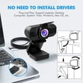 thumbnail image 5 of Webcam with Microphone for Desktop,1080P HD USB Webcam for PC Desktop & Laptop,with Privacy Cover&Webcam Tripod, Plug and Play,for Conferencing and Video Calling, 5 of 9