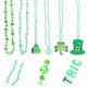 thumbnail image 2 of KAKOWELY 12 cuentas de San Patricio, cuentas verdes de trébol, collar con colgante de trébol, 2 of 5